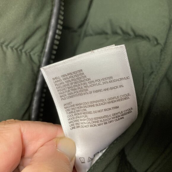 Laundry by Shelli Segal Womens sz L Puffer Parka Quilted Hooded Winter Jacket - Picture 5 of 6